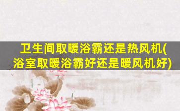 卫生间取暖浴霸还是热风机(浴室取暖浴霸好还是暖风机好)