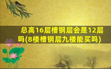 总高16层槽钢层会是12层吗(8楼槽钢层九楼能买吗)