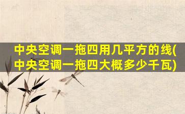 中央空调一拖四用几平方的线(中央空调一拖四大概多少千瓦)
