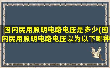 国内民用照明电路电压是多少(国内民用照明电路电压以为以下哪种)