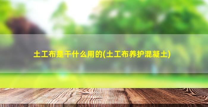 土工布是干什么用的(土工布养护混凝土)