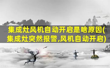 集成灶风机自动开启是啥原因(集成灶突然报警,风机自动开启)