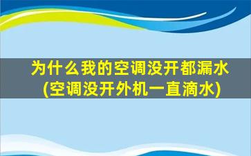 为什么我的空调没开都漏水(空调没开外机一直滴水)