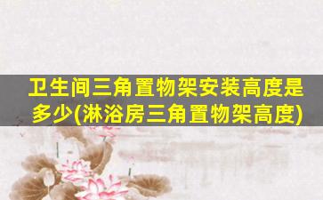 卫生间三角置物架安装高度是多少(淋浴房三角置物架高度)