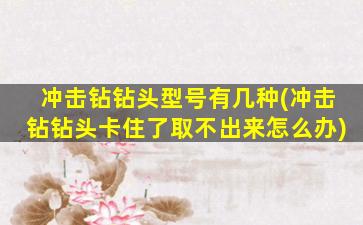 冲击钻钻头型号有几种(冲击钻钻头卡住了取不出来怎么办)