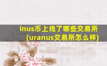 inus币上线了哪些交易所(uranus交易所怎么样)