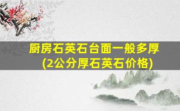 厨房石英石台面一般多厚(2公分厚石英石价格)