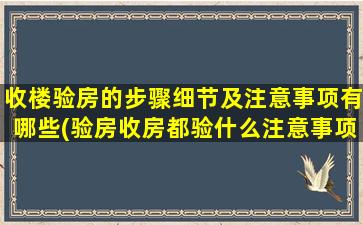 收楼验房的步骤细节及注意事项有哪些(验房收房都验什么注意事项)