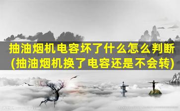 抽油烟机电容坏了什么怎么判断(抽油烟机换了电容还是不会转)