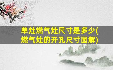 单灶燃气灶尺寸是多少(燃气灶的开孔尺寸图解)