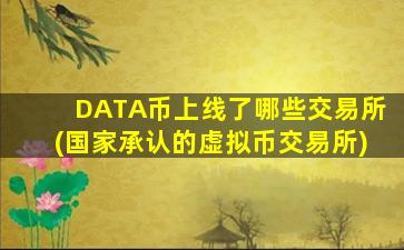 DATA币上线了哪些交易所(国家承认的虚拟币交易所)