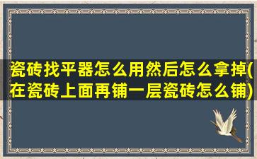 瓷砖找平器怎么用然后怎么拿掉(在瓷砖上面再铺一层瓷砖怎么铺)