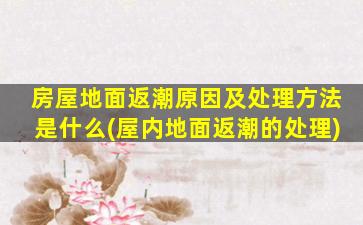 房屋地面返潮原因及处理方法是什么(屋内地面返潮的处理)