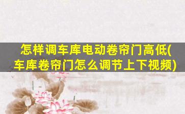 怎样调车库电动卷帘门高低(车库卷帘门怎么调节上下视频)