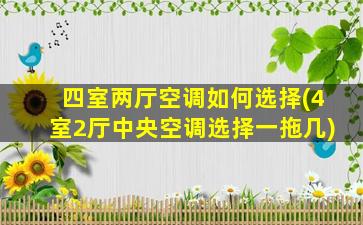 四室两厅空调如何选择(4室2厅中央空调选择一拖几)