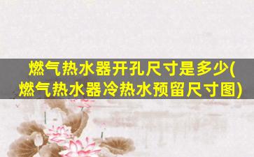 燃气热水器开孔尺寸是多少(燃气热水器冷热水预留尺寸图)
