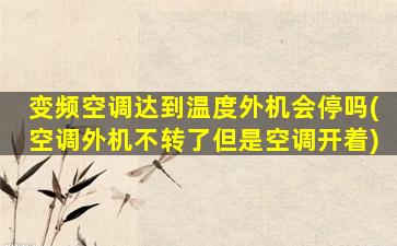 变频空调达到温度外机会停吗(空调外机不转了但是空调开着)