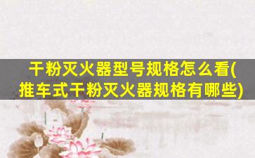 干粉灭火器型号规格怎么看(推车式干粉灭火器规格有哪些)