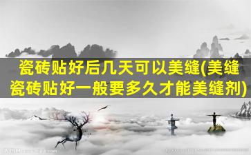 瓷砖贴好后几天可以美缝(美缝瓷砖贴好一般要多久才能美缝剂)