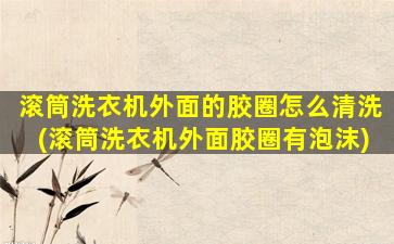 滚筒洗衣机外面的胶圈怎么清洗(滚筒洗衣机外面胶圈有泡沫)