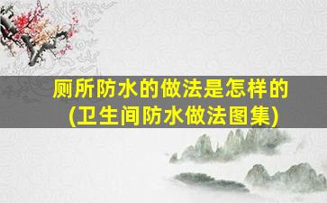 厕所防水的做法是怎样的(卫生间防水做法图集)