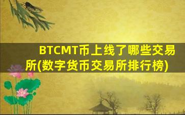 BTCMT币上线了哪些交易所(数字货币交易所排行榜)