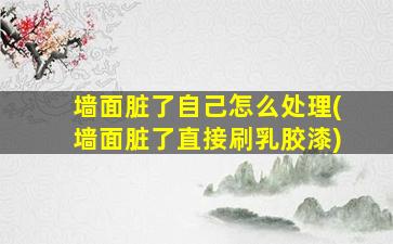 墙面脏了自己怎么处理(墙面脏了直接刷乳胶漆)