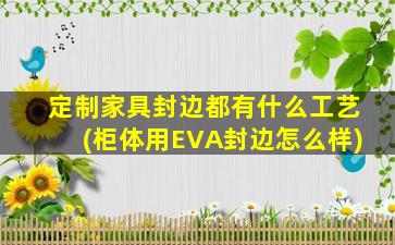 定制家具封边都有什么工艺(柜体用EVA封边怎么样)