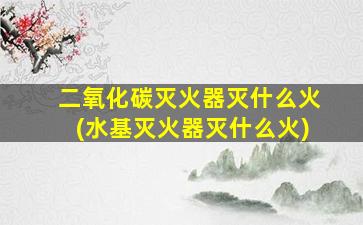 二氧化碳灭火器灭什么火(水基灭火器灭什么火)