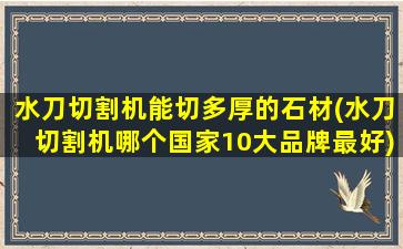 水刀切割机能切多厚的石材(水刀切割机哪个国家10大品牌最好)