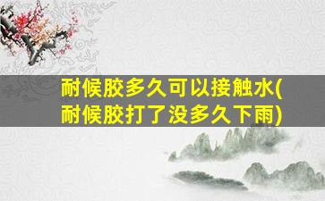 耐候胶多久可以接触水(耐候胶打了没多久下雨)