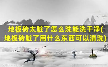 地板砖太脏了怎么洗能洗干净(地板砖脏了用什么东西可以清洗)