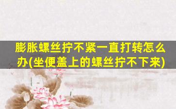 膨胀螺丝拧不紧一直打转怎么办(坐便盖上的螺丝拧不下来)