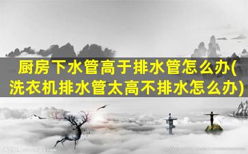 厨房下水管高于排水管怎么办(洗衣机排水管太高不排水怎么办)