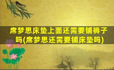席梦思床垫上面还需要铺褥子吗(席梦思还需要铺床垫吗)