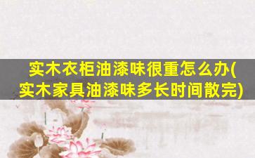 实木衣柜油漆味很重怎么办(实木家具油漆味多长时间散完)
