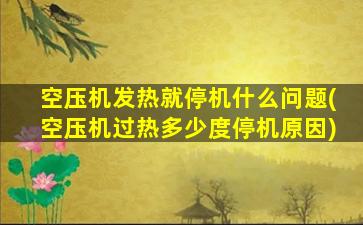 空压机发热就停机什么问题(空压机过热多少度停机原因)