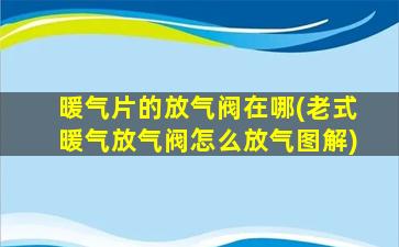 暖气片的放气阀在哪(老式暖气放气阀怎么放气图解)