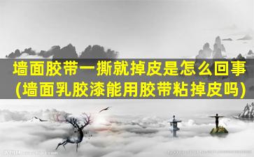 墙面胶带一撕就掉皮是怎么回事(墙面乳胶漆能用胶带粘掉皮吗)