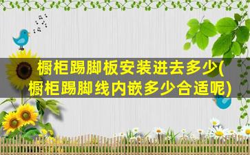 橱柜踢脚板安装进去多少(橱柜踢脚线内嵌多少合适呢)