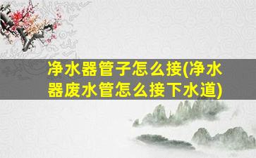 净水器管子怎么接(净水器废水管怎么接下水道)