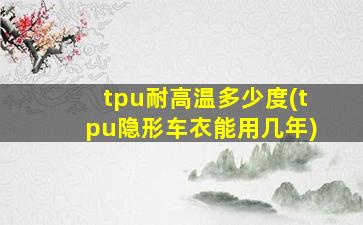 tpu耐高温多少度(tpu隐形车衣能用几年)