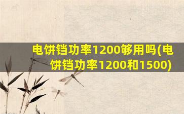 电饼铛功率1200够用吗(电饼铛功率1200和1500)