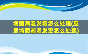 墙面潮湿发霉怎么处理(屋里墙面潮湿发霉怎么处理)