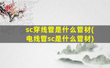 sc穿线管是什么管材(电线管sc是什么管材)