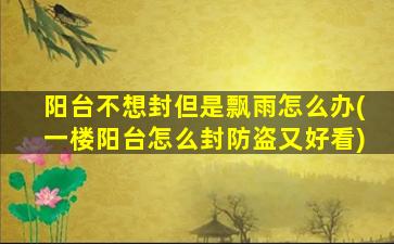 阳台不想封但是飘雨怎么办(一楼阳台怎么封防盗又好看)