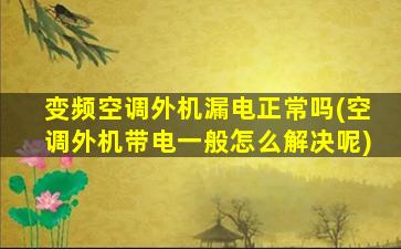 变频空调外机漏电正常吗(空调外机带电一般怎么解决呢)