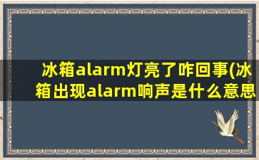 冰箱alarm灯亮了咋回事(冰箱出现alarm响声是什么意思)
