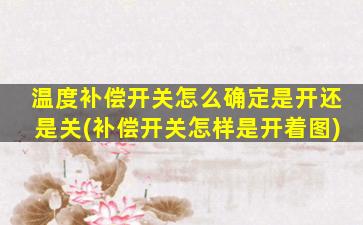 温度补偿开关怎么确定是开还是关(补偿开关怎样是开着图)