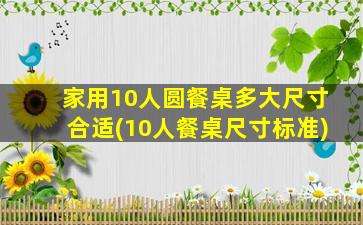 家用10人圆餐桌多大尺寸合适(10人餐桌尺寸标准)